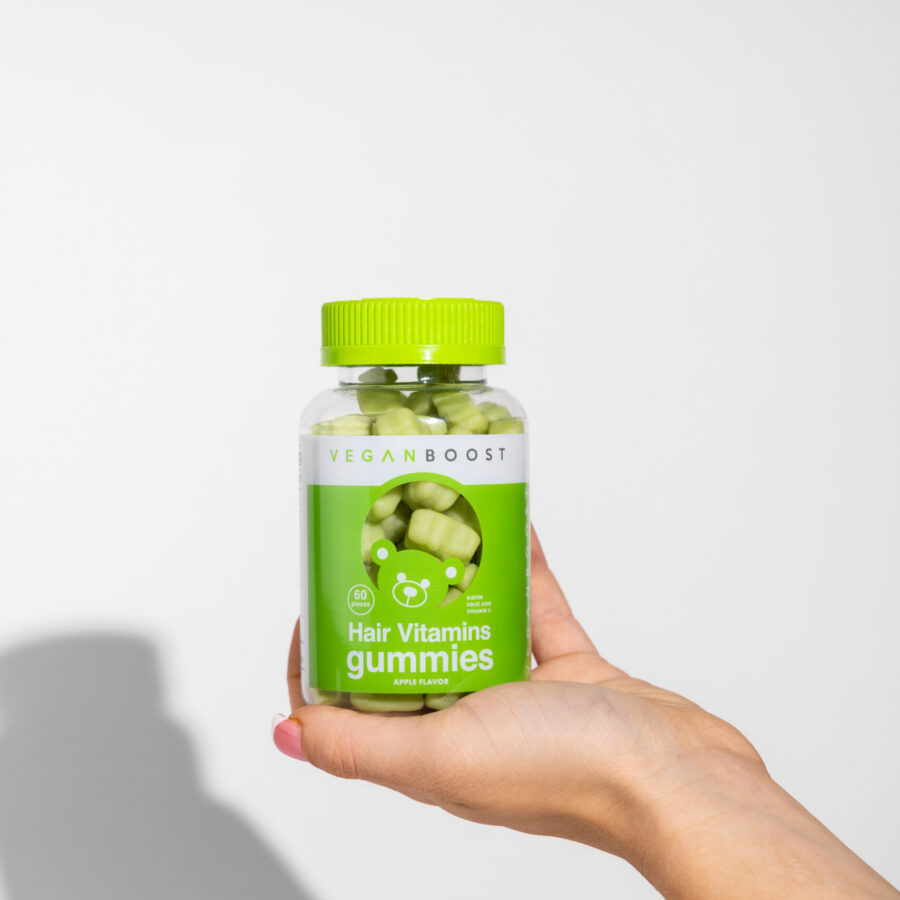 Oude Hair Vitamins verpakking van Veganboost